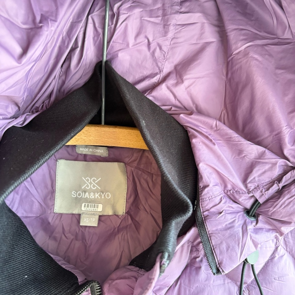 Soia & Kyo Purple Quilted Puffer Coat - Picture 10 of 11